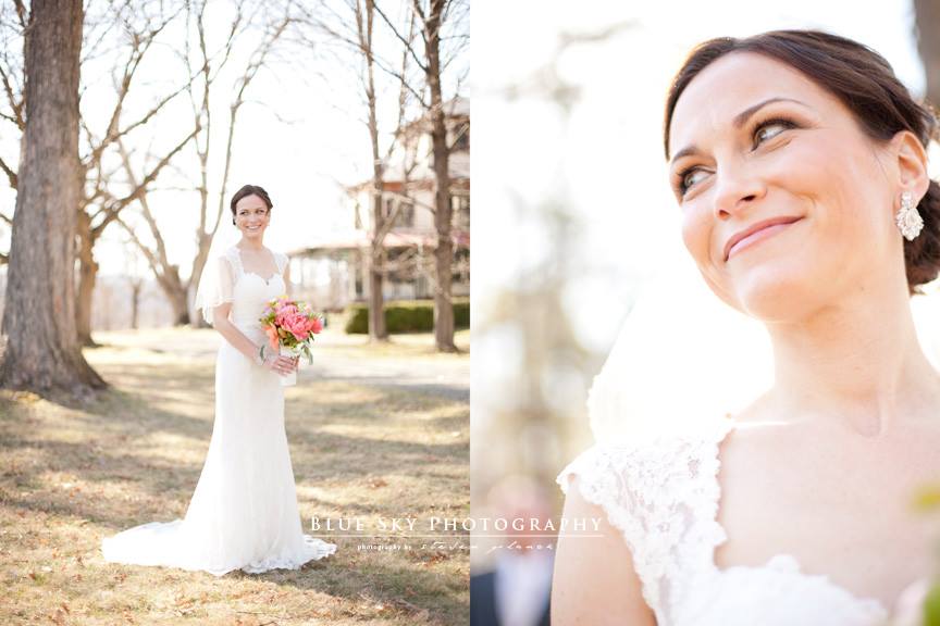 Locust Grove, NY wedding ceremony Bride poses for photo within Hudson Valley, NY  DJ Domenic Entertainment, Wedding DJ