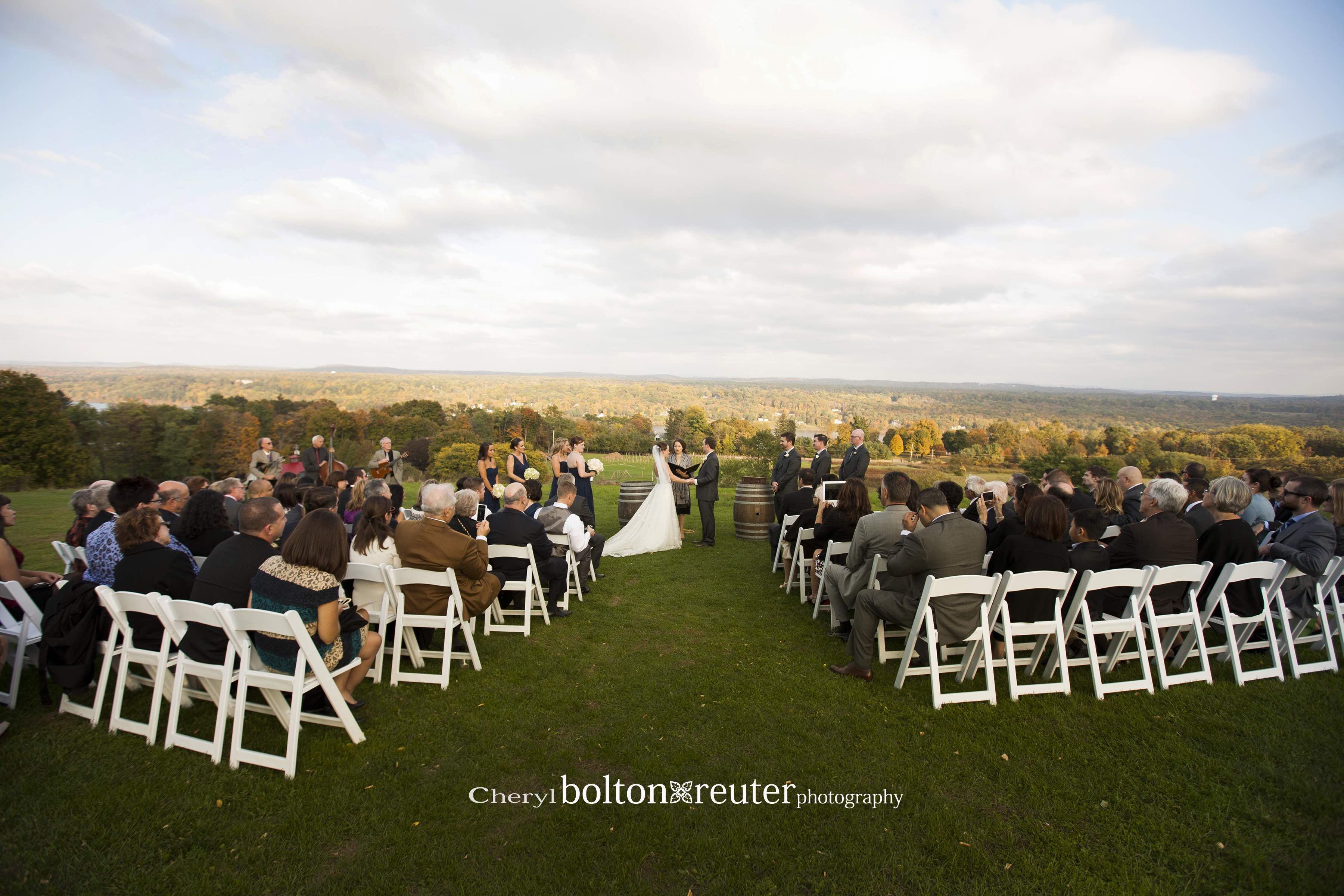 Red Maple Vineyard wedding Ceremony Wedding Ceremony located in Hudson Valley, NY Domenic Entertainment, Wedding DJ